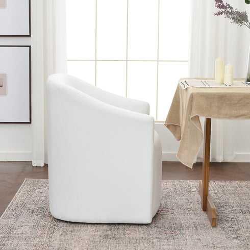 Rafa Performance Dining Chair with Casters - Slipcovered Dining Chair | Modern Kitchen Chairs | Kinwell Furniture | Dining Chairs Performance Fabric
